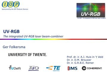 UV-RGB The integrated UV-RGB laser beam-combiner