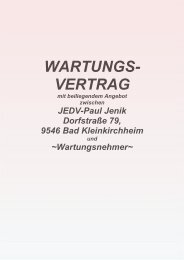Wartungsvertrag - JEDV - Paul Jenik