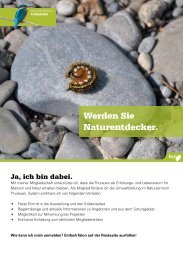 Anmeldung mittels Flyer - Naturzentrum Thurauen