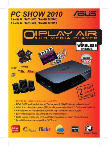 Asus O!Play AIR HD Media Player Brochure - Living In Singapore ...