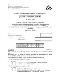 Klausur WS07/08 Diplom - Automaten und Formale Sprachen