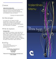 Menu Valentines - The White Swan at Quy