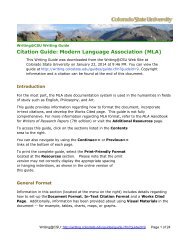Citation Guide: Modern Language Association (MLA)