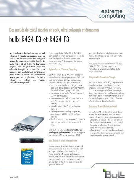 d'informations sur les bullx R424 E3