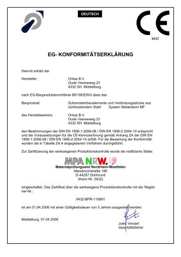 eg- konformitätserklärung - Metaloterm