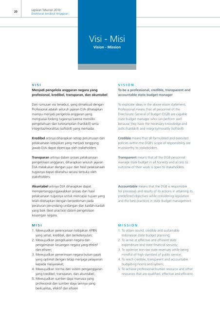 Annual Report - Direktorat Jenderal Anggaran Kementerian ...