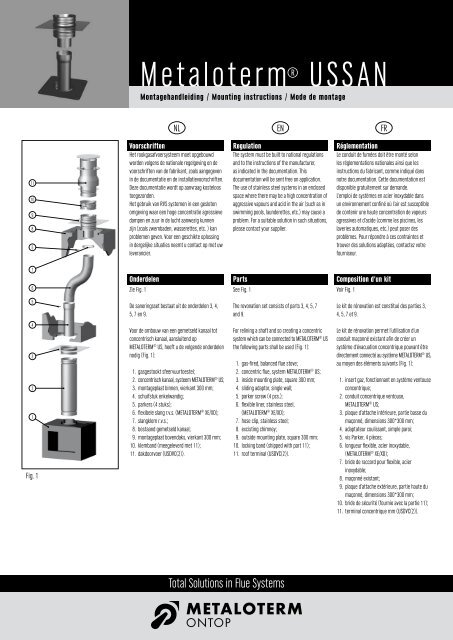 Montagehandleiding USSAN - Metaloterm