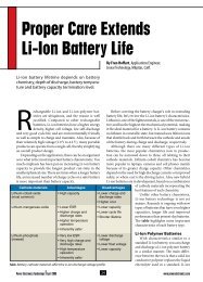Proper Care Extends Li-Ion Battery Life - lancair