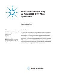 Intact Protein Analysis Using an Agilent 6550 Q-TOF Mass ...