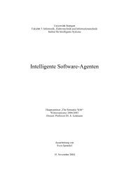 Intelligenten Software-Agenten - Abteilung Intelligente Systeme