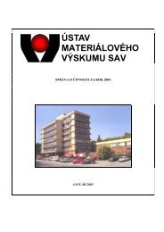 2004 - Ãstav materiÃ¡lovÃ©ho vÃ½skumu SAV