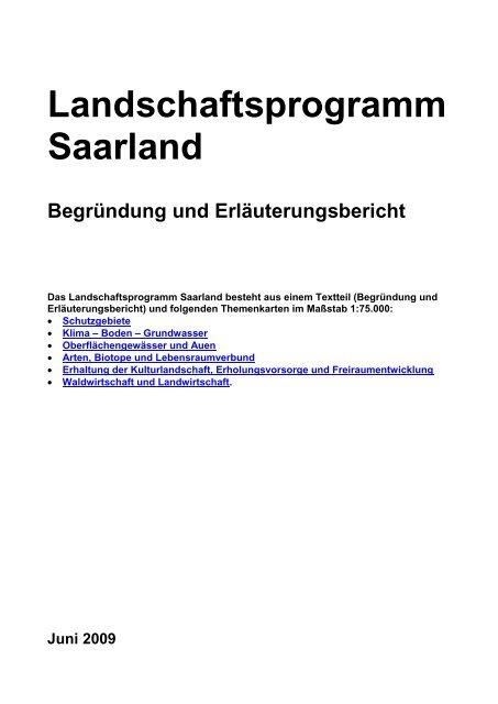 BegrÃ¼ndung und ErlÃ¤uterungsbericht - Geoportal Saarland