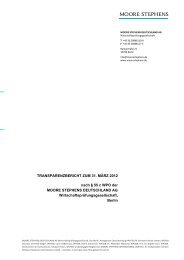 Download Transparenzbericht - MOORE STEPHENS Deutschland AG