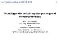 Grundlagen der Verkehrssystemplanung und ... - TU Berlin