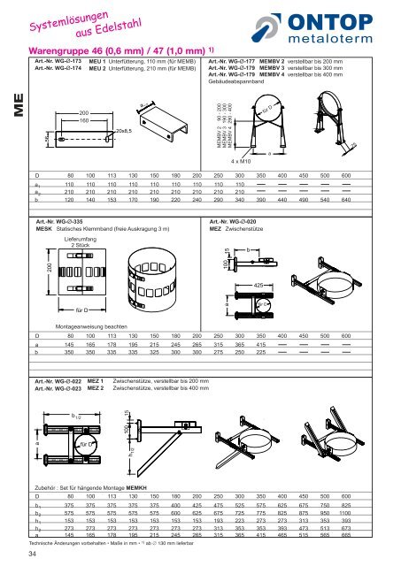 Das System für alle Anwendungen Planungshilfe - Metaloterm