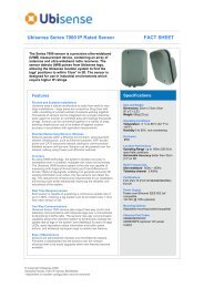 Ubisense Series 7000 IP Rated Sensor FACT SHEET