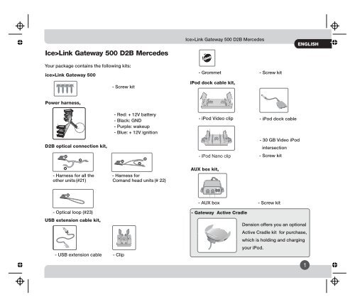 Ice>Link Gateway 500 D2B Mercedes - iPodYourCar.dk