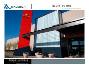 Desert Sky Mall General Information Criteria - Macerich