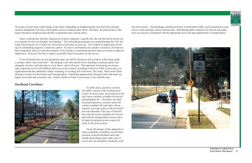 Piedmont Greenway Master Plan - Town of Kernersville