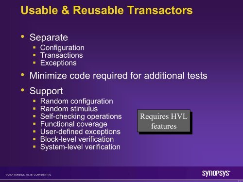 Verification Methodology using Vera