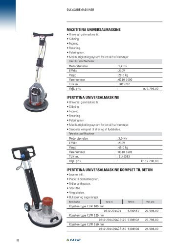 MAXITITINA UNIVERSALMASKINE IPERTITINA ... - Carat Tools