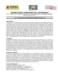 INTERNATIONAL CONFERENCE ON e-GOVERNANCE - Institute of ...