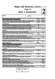 Year 2 Block 1 Assessment Part 1 - Wigan Schools Online