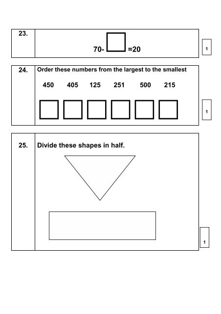 Year 2 Block 1 Assessment Part 1 - Wigan Schools Online