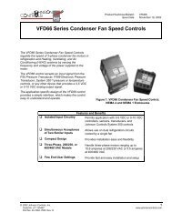 VFD66 Series Condenser Fan Speed Controls Product/ Technical ...