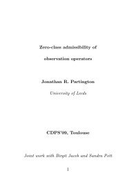 Zero-class admissibility of observation operators Jonathan R ...