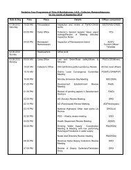 Tentative Tour Programme of Thiru K - Ramanathapuram