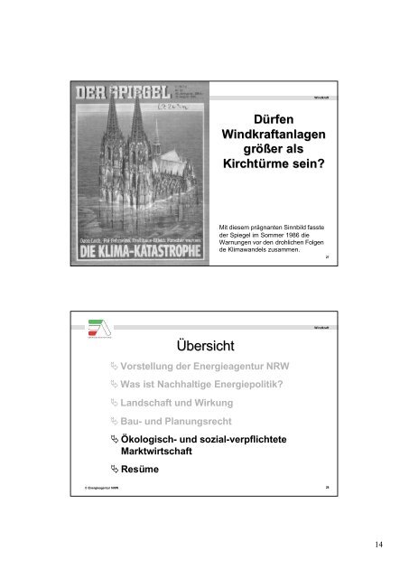 Vortrag Ulrich Goedecke: Windkraftanlagen in WÃ¼rselen - Agenda ...