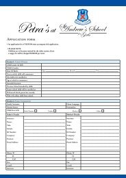 Application form - St Andrew's School for Girls