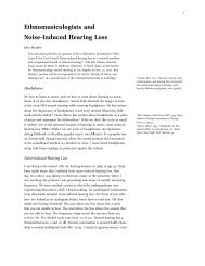 Ethnomusicologists and Noise-Induced Hearing Loss - University of ...