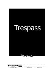 Trespass Press Kit - New Zealand Film Commission