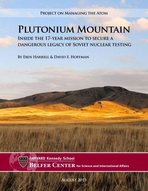 Plutonium Mountain - Belfer Center for Science and International ...