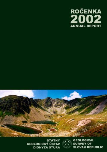 RoÄenka Å GÃDÅ  2002 (pdf - 62,40 MB) - Å tÃ¡tny geologickÃ½ Ãºstav ...