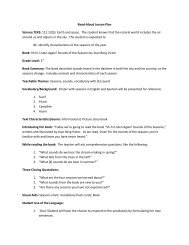 Read-Aloud Lesson Plan Science TEKS: 112.12(b): Earth and ...