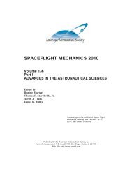 SPACEFLIGHT MECHANICS 2010 - Univelt