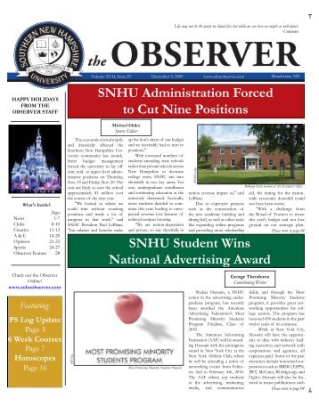 The Observer - SNHU Academic Archive - Southern New Hampshire ...