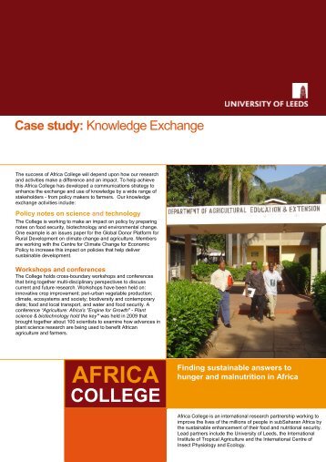 Download knowledge exchange overview as pdf - Africa College