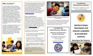 EL Program Options Brochure - Los Angeles Unified School District