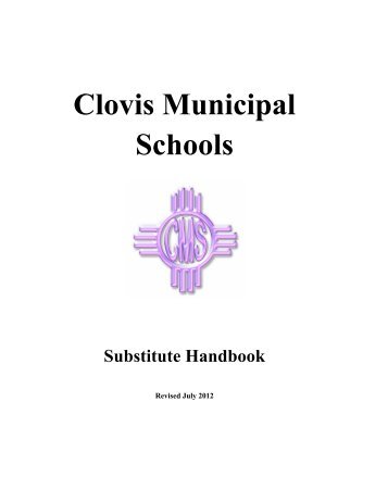 Substitute Handbook - Clovis Municipal School District
