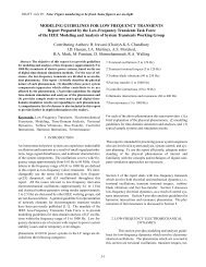 MODELING GUIDELINES FOR LOW FREQUENCY TRANSIENTS ...