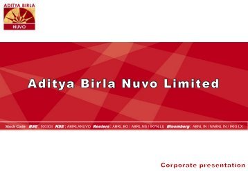 Aditya Birla Nuvo Limited - Aditya Birla Nuvo, Ltd