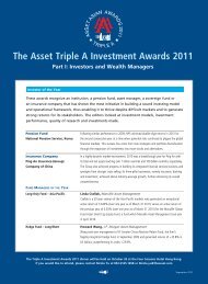 The Asset Triple A Investment Awards 2011