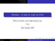 Rockbox - or how to crash my IPod - UnFUG.org