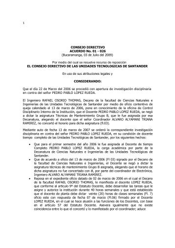 1 CONSEJO DIRECTIVO ACUERDO No. 01 - 026 - Unidades ...