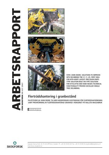 ARBETSRAPPOR T - Skogforsk