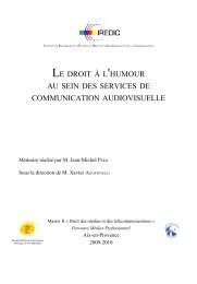 le droit à l 'humour au sein des services de - Univ-cezanne.fr